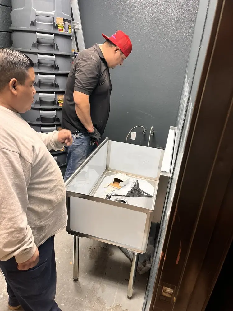 Commercial plumbing and sink installation in Bozeman